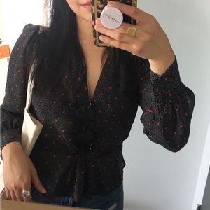 Printed chiffon blouse